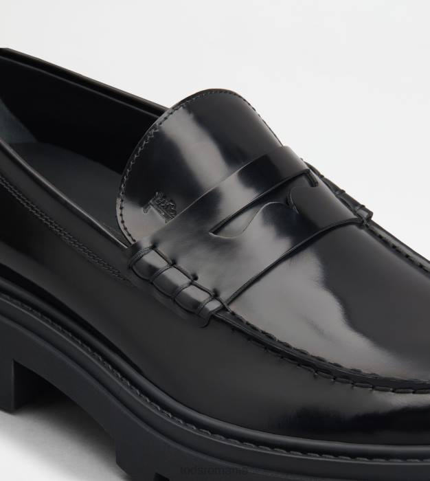 mocasini din piele bărbați Tod's 080D669 negru
