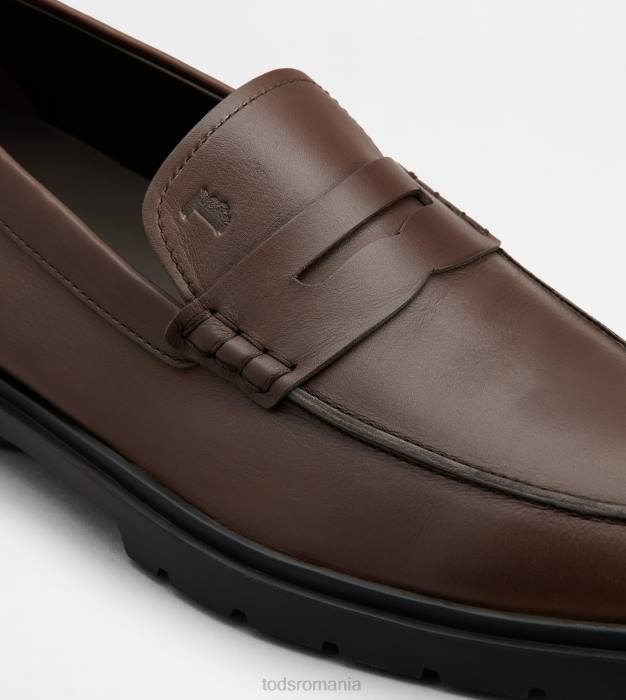 mocasini din piele bărbați Tod's 080D681 maro