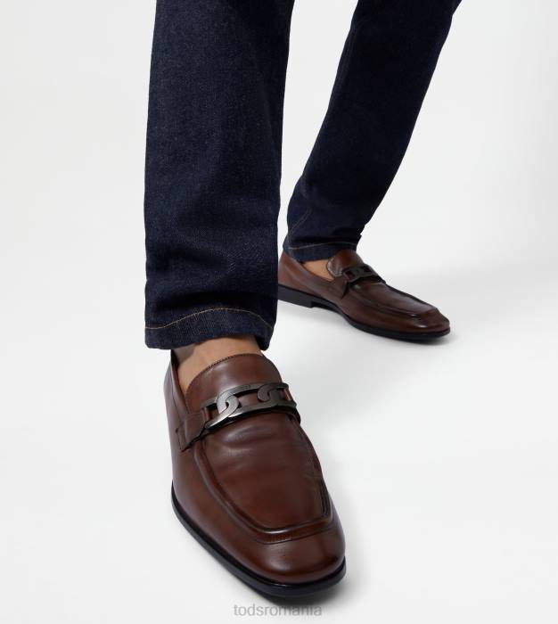 mocasini din piele bărbați Tod's 080D686 maro