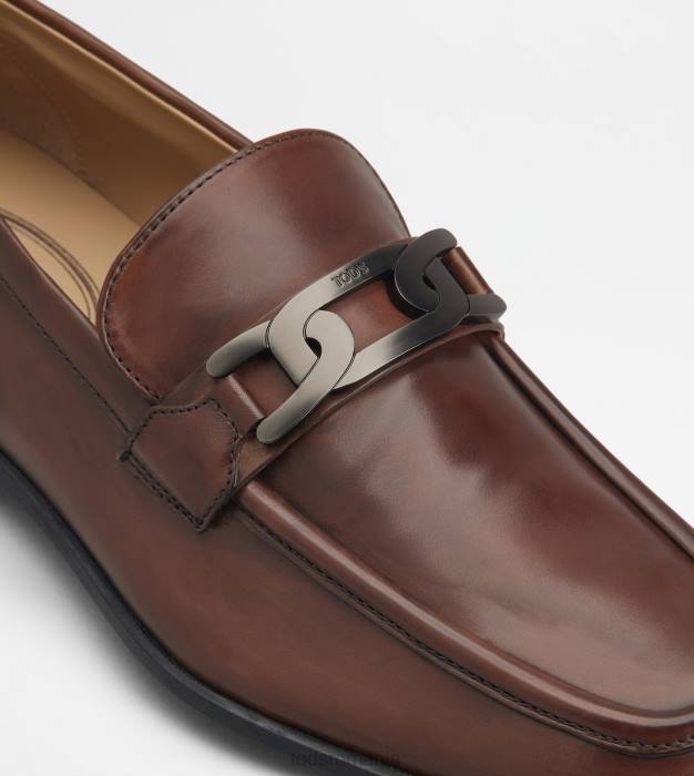 mocasini din piele bărbați Tod's 080D686 maro