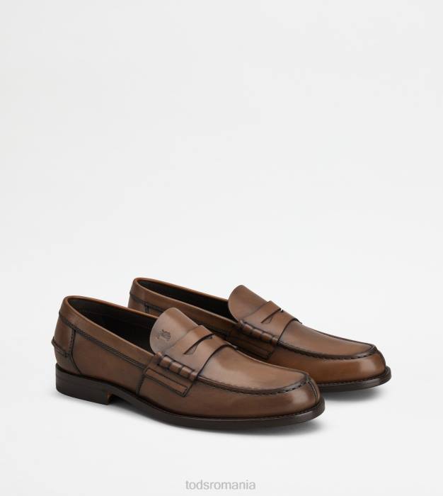 mocasini din piele bărbați Tod's 080D689 maro