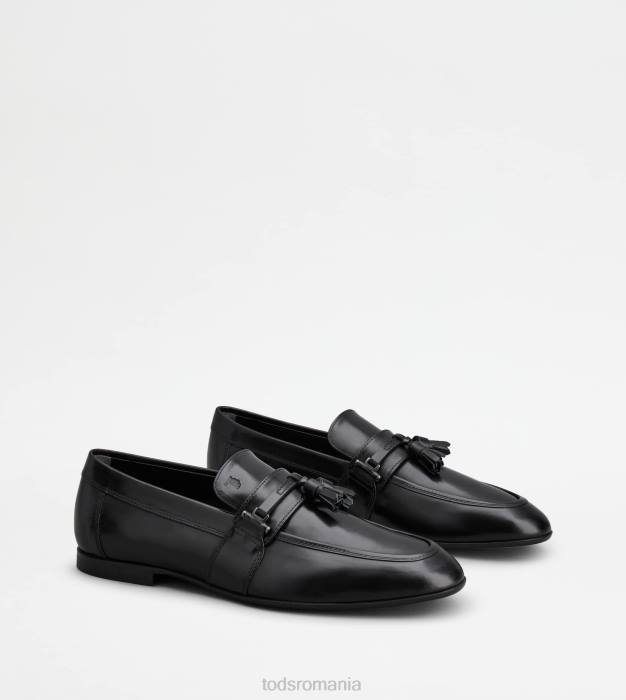 mocasini din piele cu ciucuri bărbați Tod's 080D685 negru