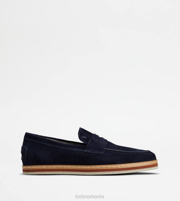 mocasini din piele intoarsa bărbați Tod's 080D642 albastru