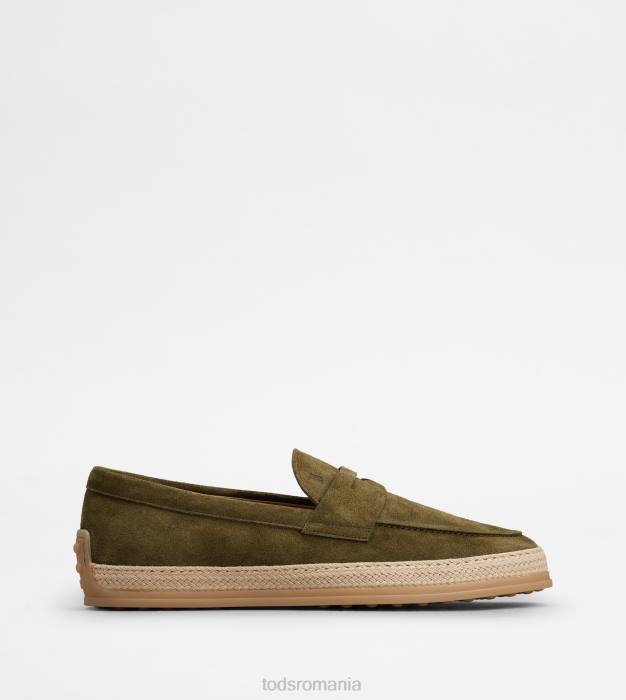 mocasini din piele intoarsa bărbați Tod's 080D646 verde