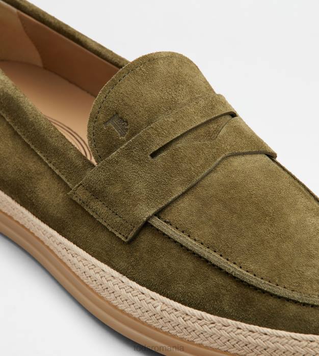 mocasini din piele intoarsa bărbați Tod's 080D646 verde
