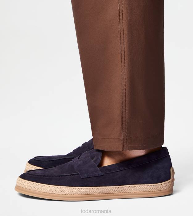 mocasini din piele intoarsa bărbați Tod's 080D647 albastru