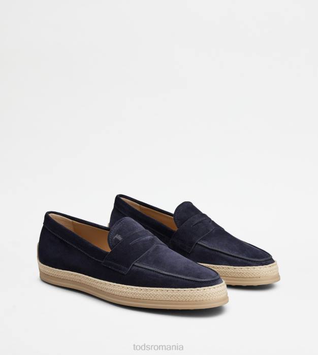 mocasini din piele intoarsa bărbați Tod's 080D647 albastru