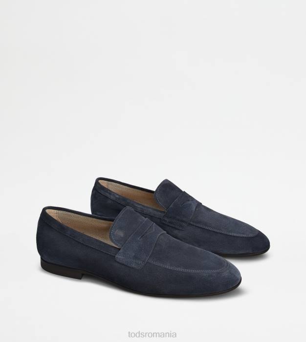mocasini din piele intoarsa bărbați Tod's 080D658 albastru