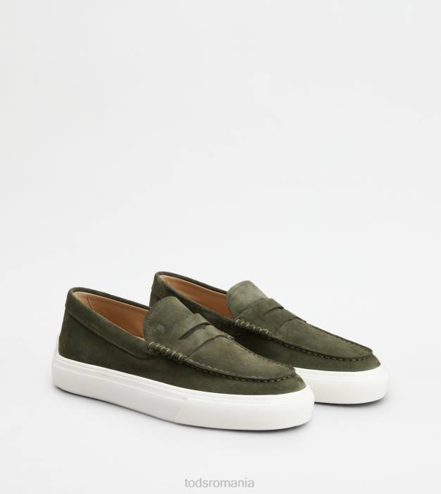 mocasini din piele intoarsa bărbați Tod's 080D661 verde