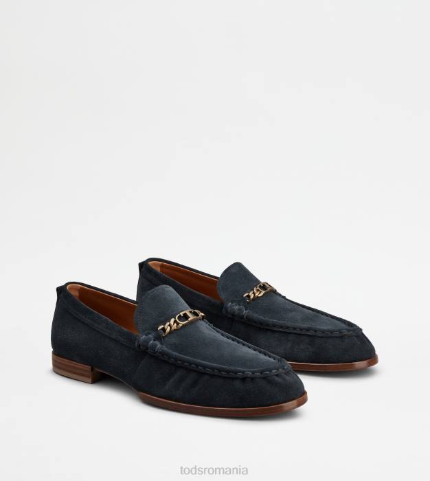mocasini din piele intoarsa bărbați Tod's 080D673 albastru