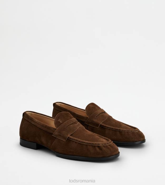 mocasini din piele intoarsa bărbați Tod's 080D678 maro
