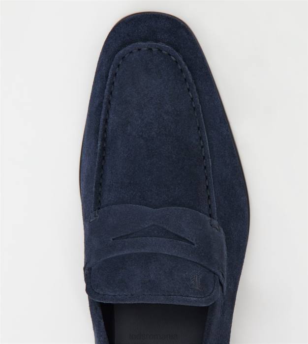 mocasini din piele intoarsa bărbați Tod's 080D690 albastru