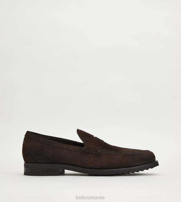 mocasini din piele intoarsa bărbați Tod's 080D693 maro