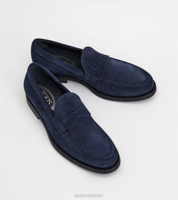 mocasini din piele intoarsa bărbați Tod's 080D700 albastru