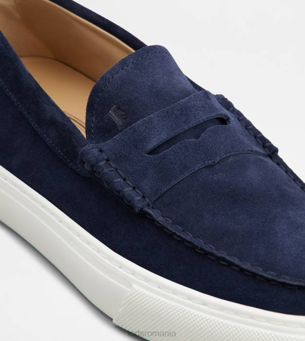 mocasini din piele intoarsa bărbați Tod's 080D780 albastru