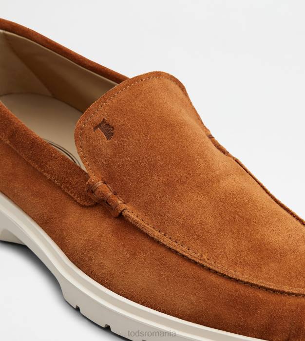 mocasini papuci din piele intoarsa bărbați Tod's 080D649 maro