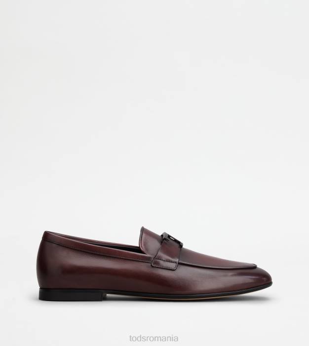 t mocasini atemporali din piele bărbați Tod's 080D654 Burgundia