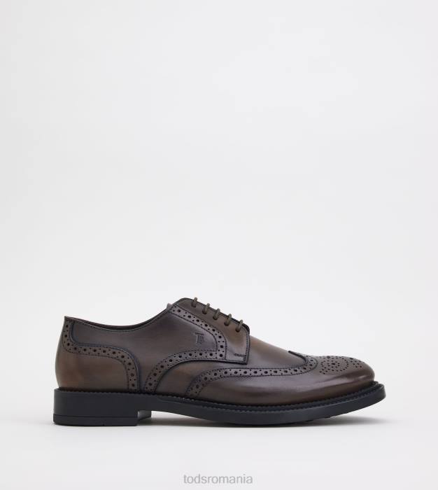 șireturi din piele bărbați Tod's 080D820 maro