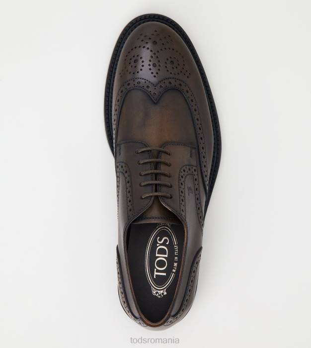 șireturi din piele bărbați Tod's 080D820 maro