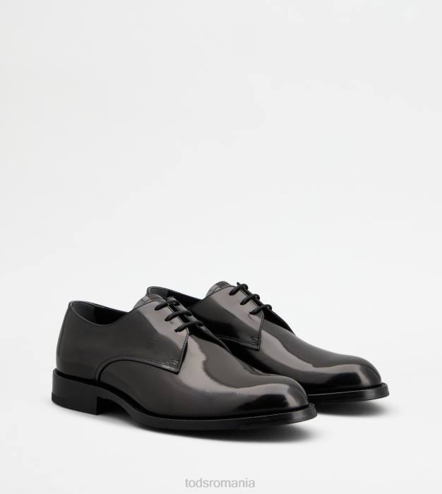 șireturi din piele bărbați Tod's 080D823 negru
