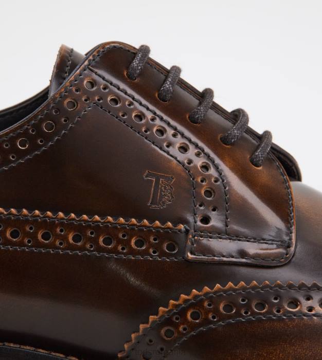 șireturi din piele bărbați Tod's 080D824 maro