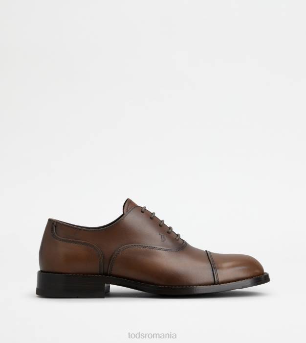șireturi din piele bărbați Tod's 080D825 maro