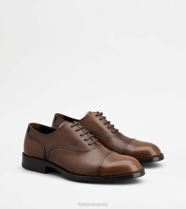 șireturi din piele bărbați Tod's 080D825 maro