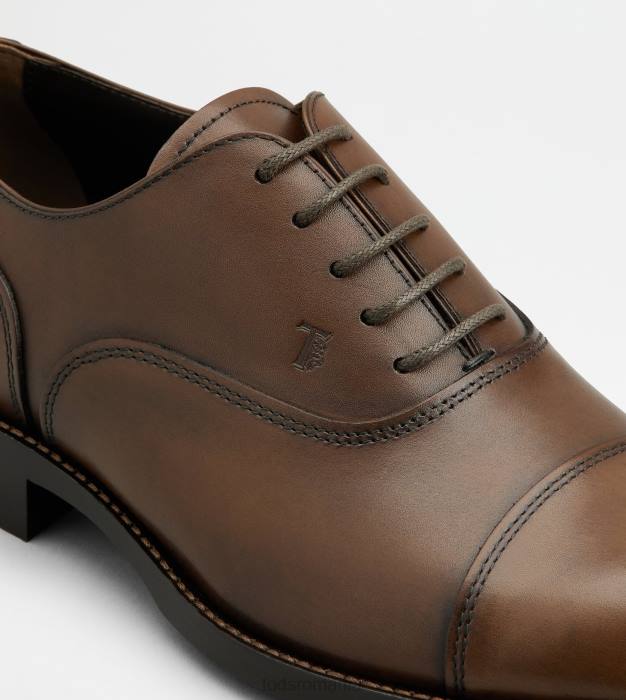 șireturi din piele bărbați Tod's 080D825 maro