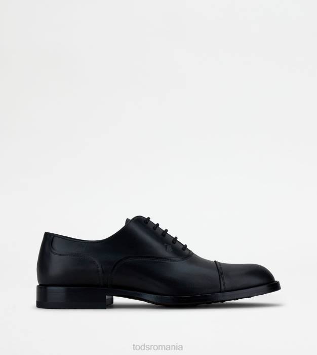 șireturi din piele bărbați Tod's 080D827 negru
