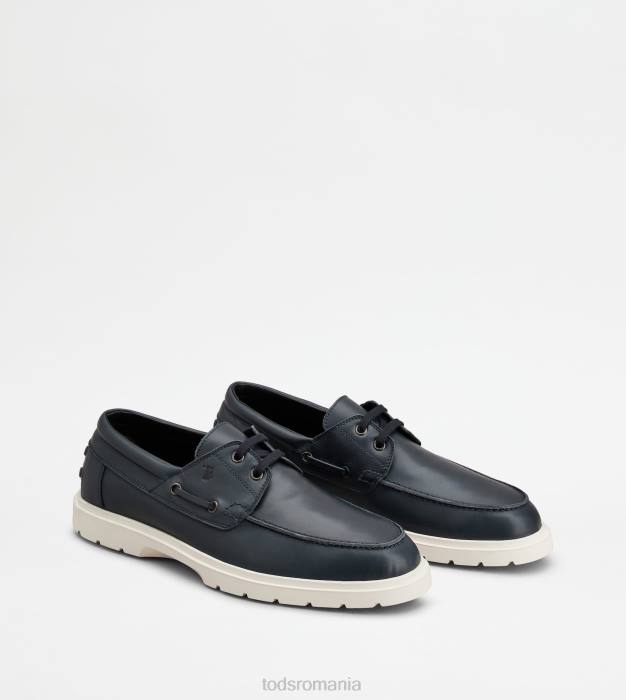 pantofi barca din piele bărbați Tod's 080D817 albastru