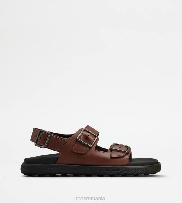 sandale din piele bărbați Tod's 080D916 maro
