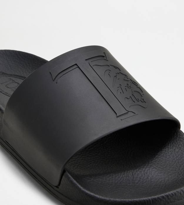 tobogan de cauciuc bărbați Tod's 080D921 negru