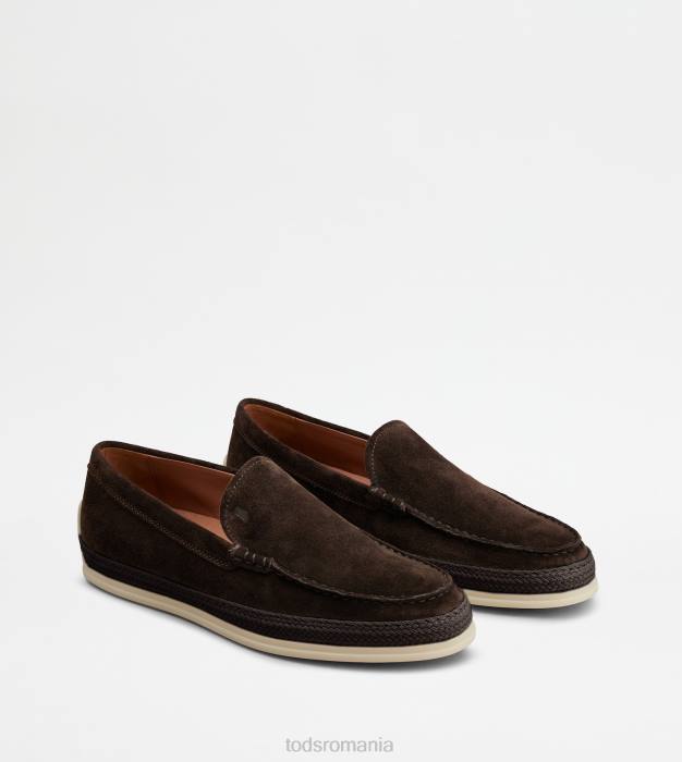 mocasini papuci din piele intoarsa bărbați Tod's 080D907 maro