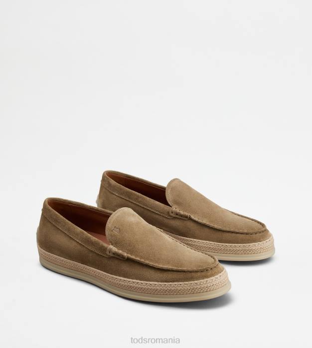 mocasini papuci din piele intoarsa bărbați Tod's 080D908 bej