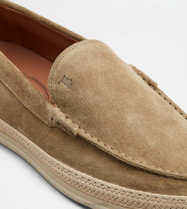 mocasini papuci din piele intoarsa bărbați Tod's 080D908 bej