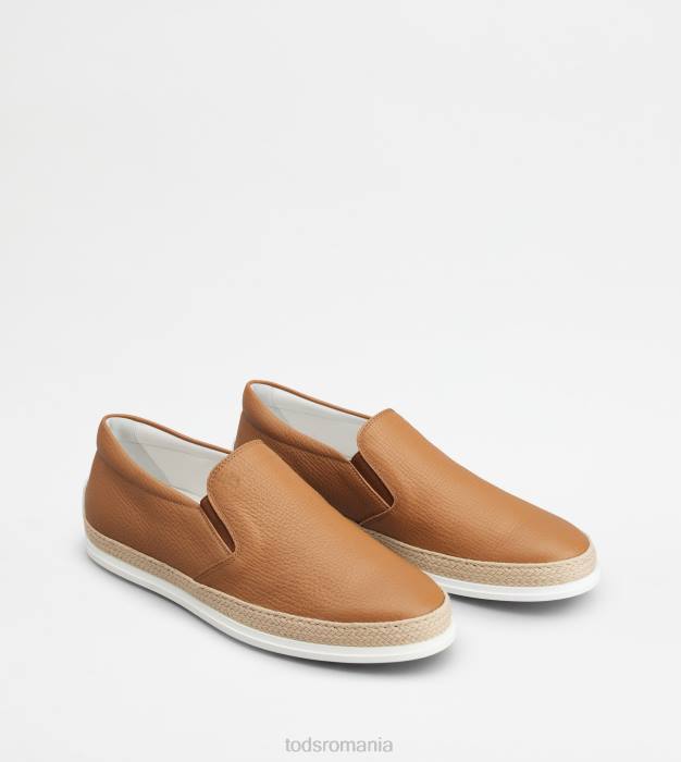 pantofi slip-on din piele bărbați Tod's 080D914 maro