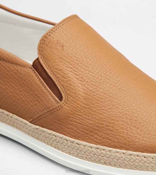 pantofi slip-on din piele bărbați Tod's 080D914 maro
