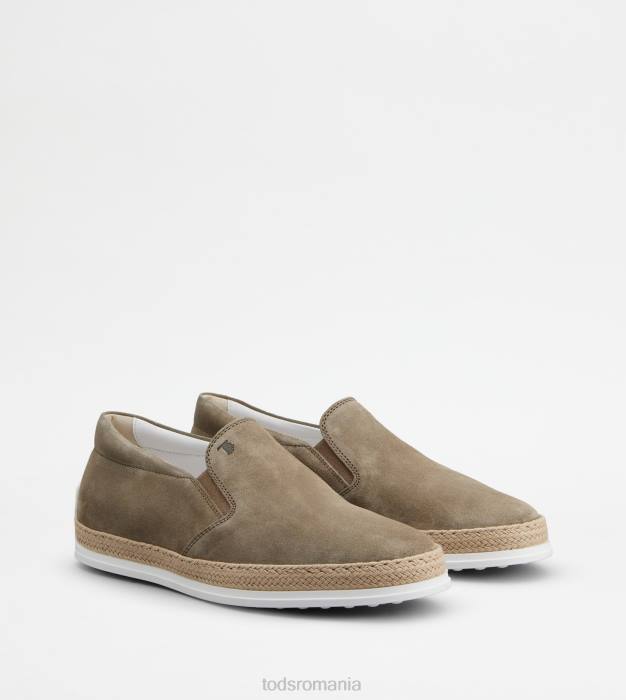 pantofi slip-on din piele intoarsa bărbați Tod's 080D911 bej