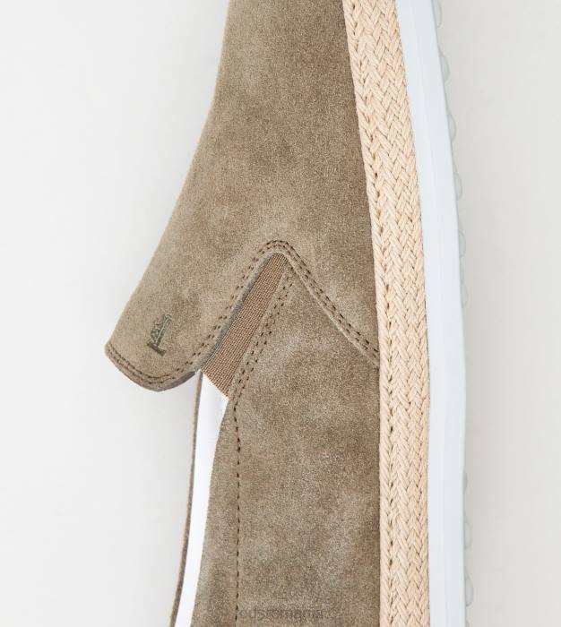 pantofi slip-on din piele intoarsa bărbați Tod's 080D911 bej