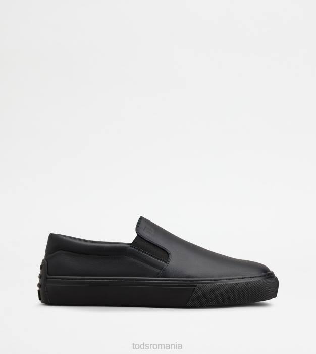 papuci din piele bărbați Tod's 080D845 negru