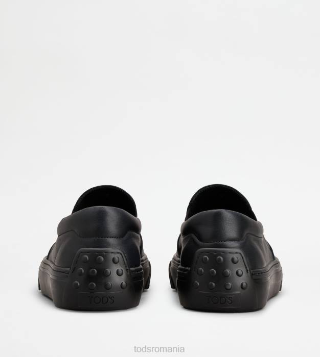 papuci din piele bărbați Tod's 080D845 negru