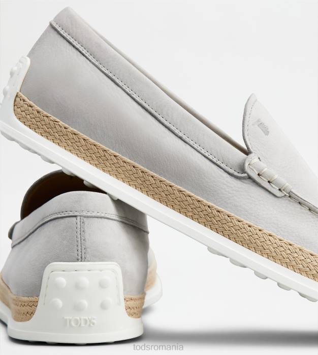 slip-on din nubuc bărbați Tod's 080D902 gri