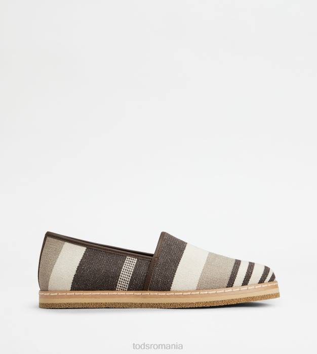 slip-on-uri din material textil bărbați Tod's 080D897 alb murdar/bej/maro