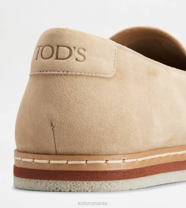 slip-ons din piele intoarsa bărbați Tod's 080D895 bej