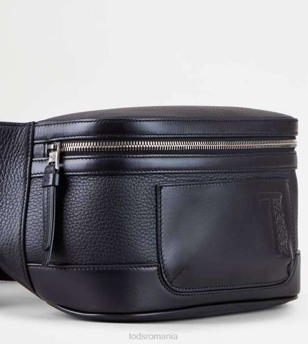 geanta de talie din piele mica bărbați Tod's 080D989 negru