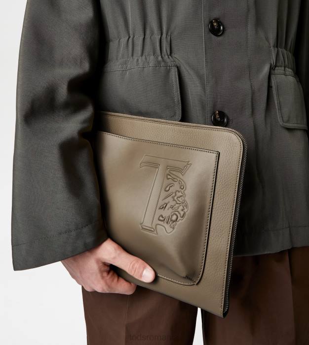 geanta din piele mica bărbați Tod's 080D1003 maro