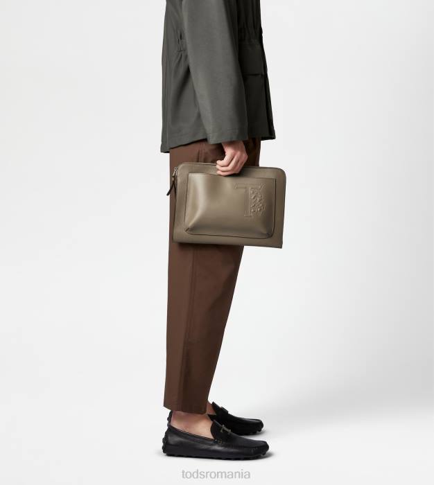 geanta din piele mica bărbați Tod's 080D1003 maro