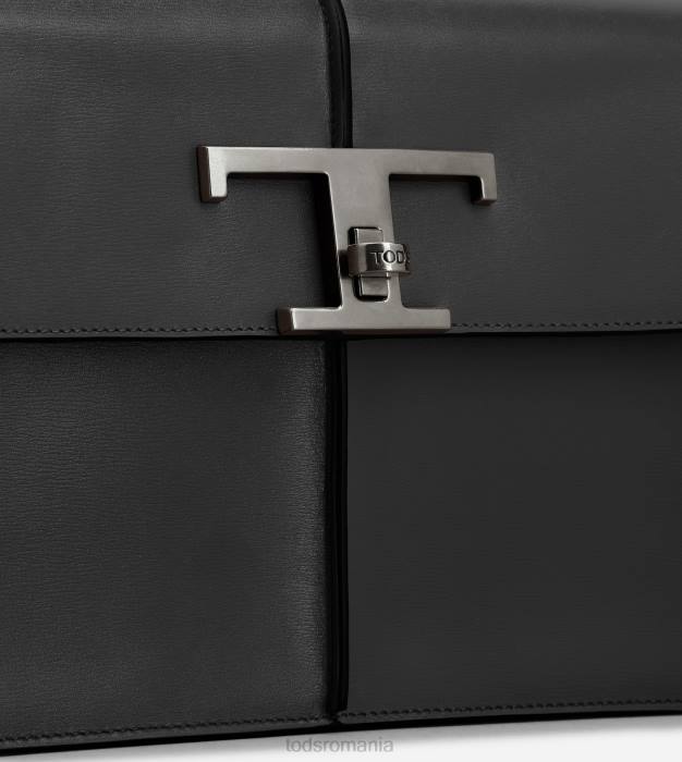 t geantă clutch atemporală din piele bărbați Tod's 080D997 negru