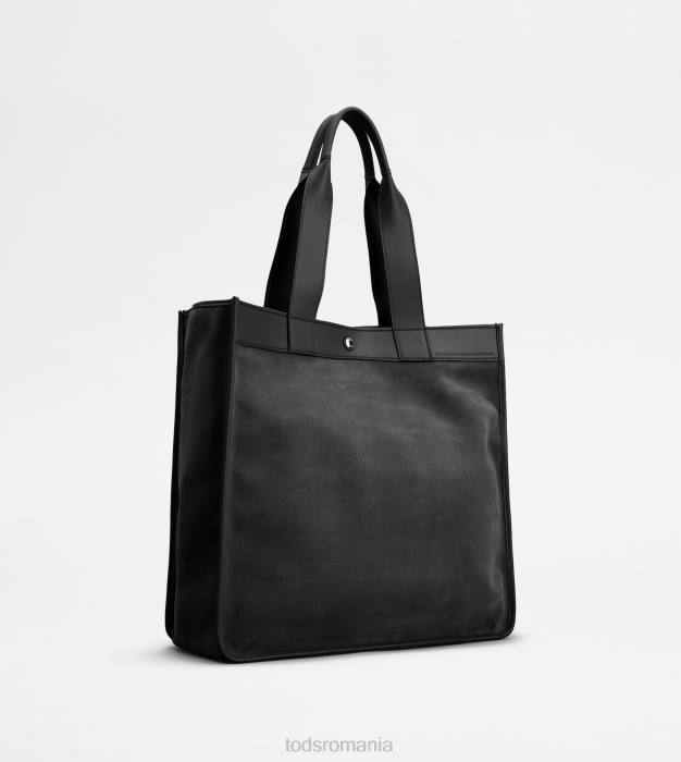 geanta de cumparaturi tote din piele intoarsa medie bărbați Tod's 080D993 negru