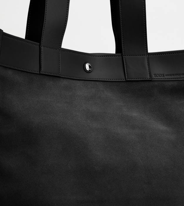 geanta de cumparaturi tote din piele intoarsa medie bărbați Tod's 080D993 negru